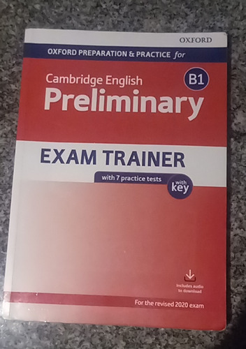 Libro Inglés, Exam Trainer, Cambridge English Preliminary B1