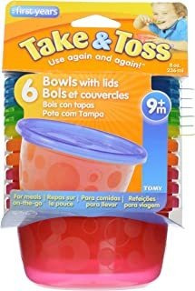 First Years Take & ;toss Bowl Con Tapa, 6 Unidades