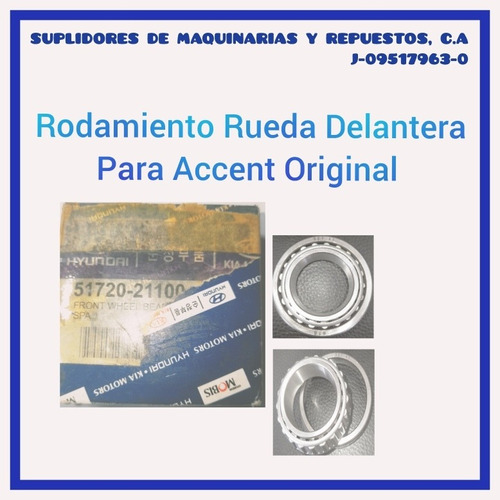 Rodamiento Delantero Hiunday Accent Original