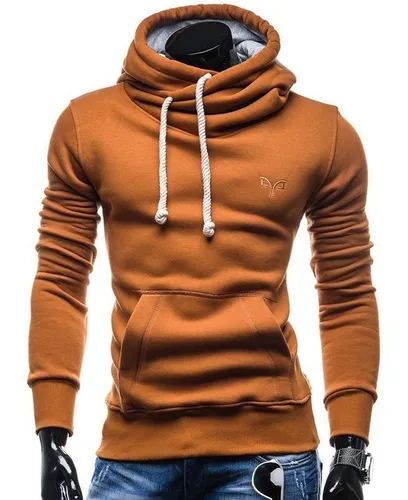 Sudadera Hoddie Moda Cuello Alto Cruzado Capucha Afelpada M