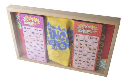 Bingo Jogo Cartelas Em Madeira Infantil Brinquedo Completo