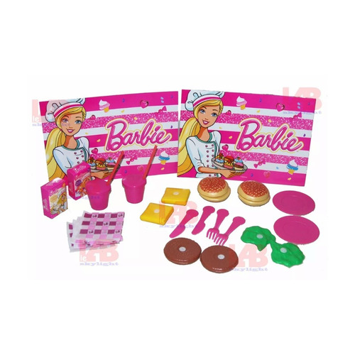 Set De Comiditas Barbie Hamburguesa Miniplay Lelab 7234