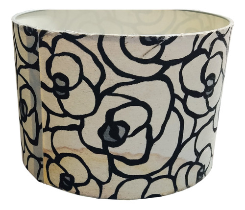 Lampara Velador Mesa Con Pantalla Deco Funciona Usado Gris Crema (Usado)