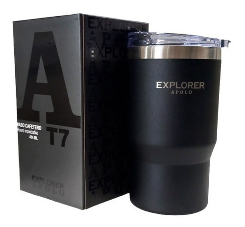 Imagen 5 de 10 de Vaso Apolo Termico Aluminio Con Tapa Bebida Caliente Y Frio