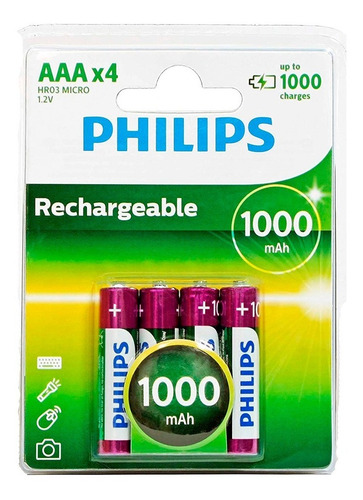 Imagem 3 de 3 de Carregador Usb Gp C/ 4 Pilhas Aaa 800mah E 4 Aaa 1000mah