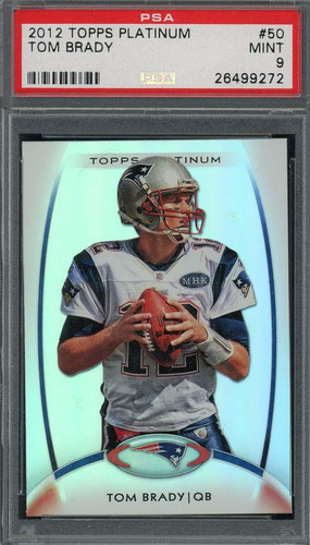 Tarjeta De Fútbol Tom Brady 2012 Topps Platinum 50 Clasifica