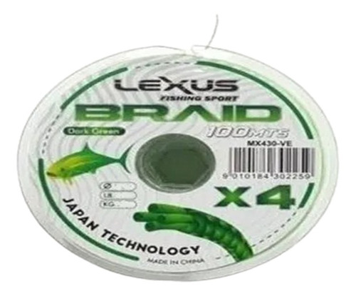Multifilamento Lexus Braid 0,25 Mm 37 Lb X 4 X100 Mts Oferta