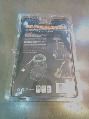 Interface Para Conectar Guitarra Usb Guitar Link Cable