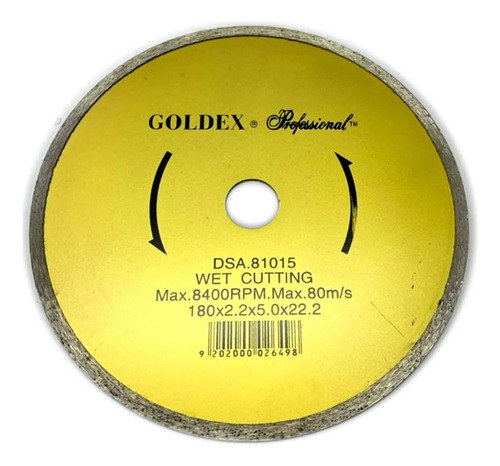 Disco Corte Ceramica Pared Goldex 180mm Continuo Mf Shop