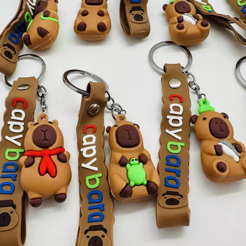6 Llaveros De Capibara Al Por Mayor, Moda Kawaii, Amistad