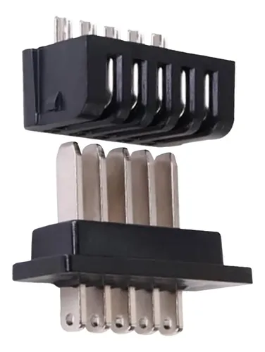 Conector De Descarga Para Batería Ebike (Par Macho Y Hembra 5 Pines): Repuesto Resistente En ABS Para Bicicleta Eléctrica, Evita Cortocircuitos