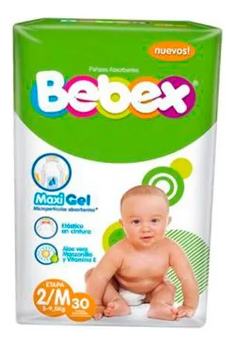 Pañales Bebex Absorbentes Etapa 2x - Unidad a $967