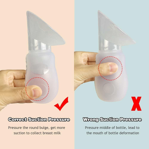 2 Paquete De Silicona Extractor De Leche Manual Con La Tapa