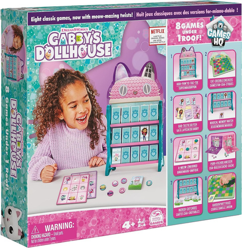 Gabbys Dollhouse, Juegos Hq Damas Tic Tac Toe Memory Match G