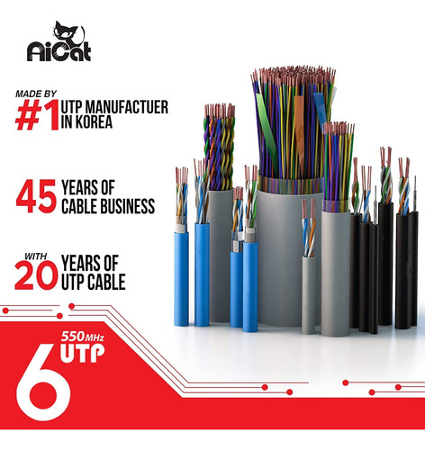Cable Ethernet Aicat Cat6 Direct Burial Para Exteriores, ...