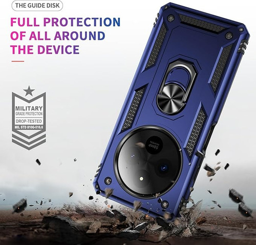 Funda Reforzada Con Anillo Para Modelos De Xiaomi Azul Redmi Note12 5g/poco X5 5g
