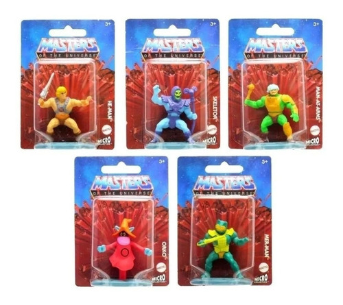 Coleção 5 Miniaturas He-man Masters Of The Universe Mattel