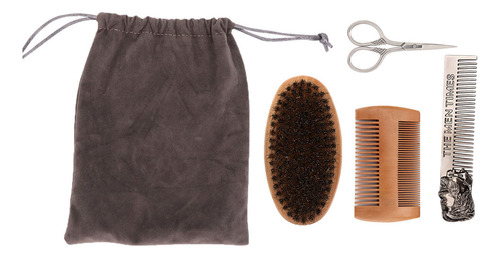 Peine Para Barba, 4 Piezas, Cepillos Para Cabello Y Bigote P