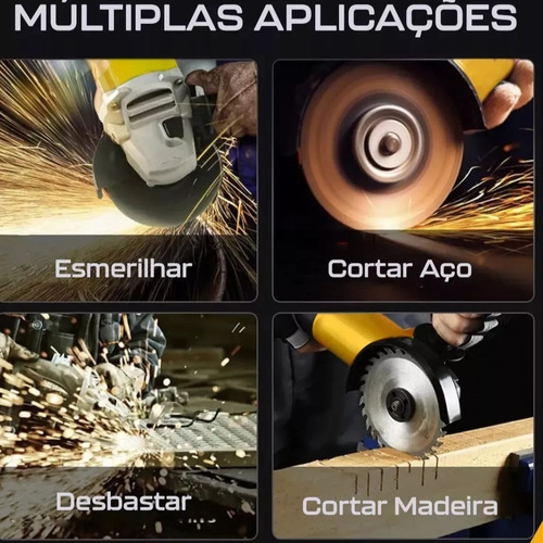 Lixadeira Angular 850w 115mm Esmerilhadeira Politriz Nakasak