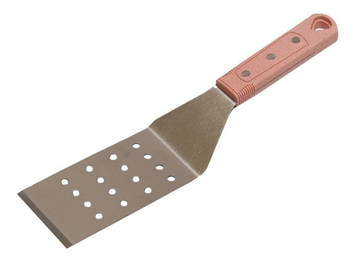 Espatula Volteadora Cocina Plancha Acero Inoxidable Raspador Color Rosa