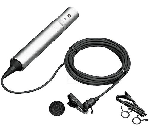 Microfone De Lapela Sony Ecm-44b Omnidirecional Com Conector Cor Prateado