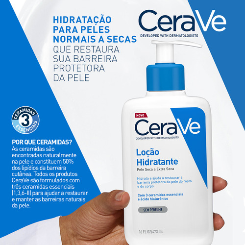 Loção Hidratante Cerave 473ml Com Ácido Hialurônico Neutra