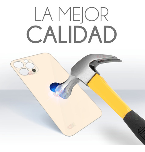 Tapa Trasera Compatible Con iPhone 12 Pro A2407 A2341 A2406 A2408 Color Dorado Slim Company