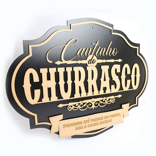 Imagem 1 de 4 de Cantinho Do Nome Personalizado Churrasco Guerreiro Placa Mdf