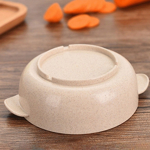 Imagen 3 de 4 de Plato Bowl + Cuchara De Fibra De Bambú Para Bebé Ecofriendly