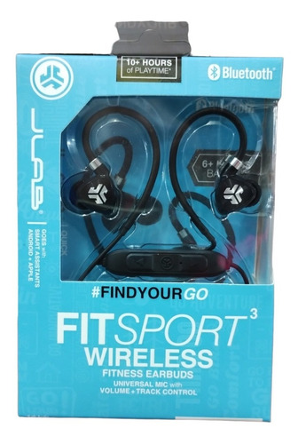 Audífonos Bluetooth Fit Sport 3 Fitness Color Negro - Jlab