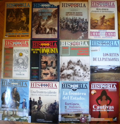 Lote 12 Revistas Todo Es Historia Sobre Indios Y Patagonia