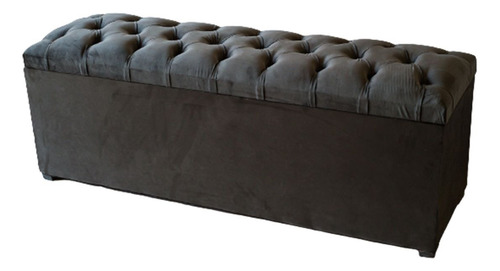 Baulera Pie De Cama Capitone Pana 1 Mts Calidad Envio Gratis