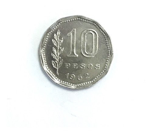 Monedas Argentinas: 10 Pesos 1962, Ver Canto, Sin Circular