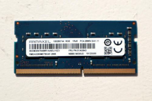 Memoria Ram Notebook 8gb Ddr4 Sodimm 2666mhz Ramaxel