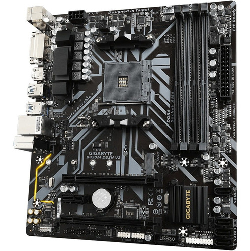 Motherboard Gigabyte B450m Ds3h V2 Amd Am4 Ryzen Nvme Ddr4 *