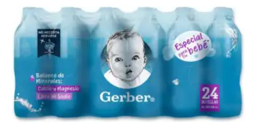 3 Pza Agua Purificada Gerber 24 Botellas De 500 Ml C/u