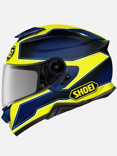 Casco Shoei Moto Enduro Café Racer Azul Amarillo Cross 