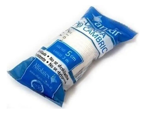 Venda / Gasa Tipo Cambric 5 Cm. X 3 Mts. X 100 Unidades Color Blanco