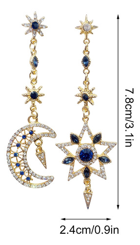 Pendientes Asimétricos En Forma De Estrella De Cinco Puntas