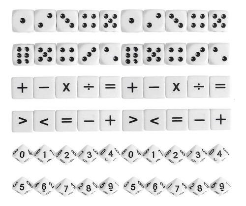 30x Suministros De Dados Matemáticos Juego De Troqueles De