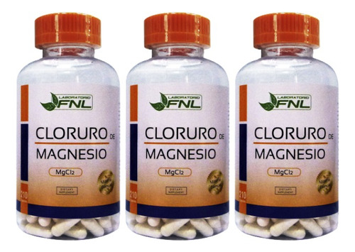 Cloruro De Magnesio Fnl Pack 3 Frascos 210 Cap Dietafitness