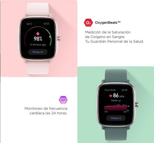 Smartwatch Amazfit Fashion GTS 2 Mini Sport 1.55" caja 1.55" de aleación de aluminio black, malla midnight black de silicona A2018
