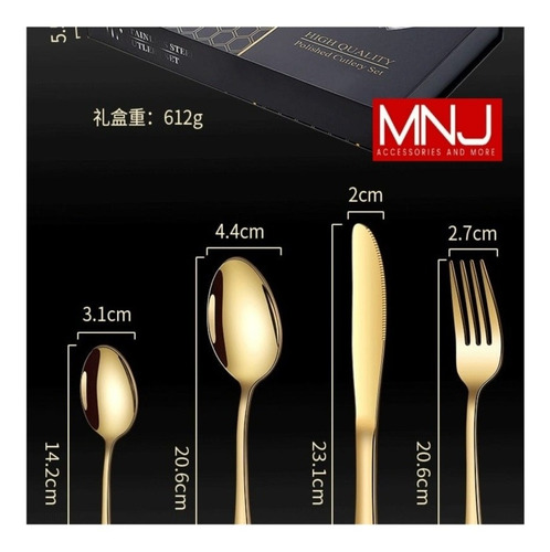 Set De Cubiertos Premium Por 24 Piezas - Cubiertos Plateados