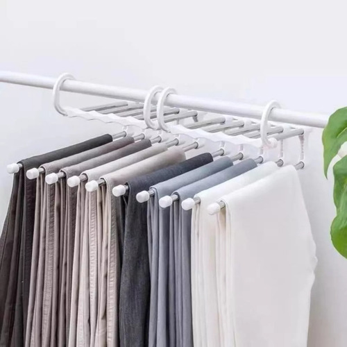 Pack De 5 Colgadores Mágicos Plegables 5 En 1 Pantalon