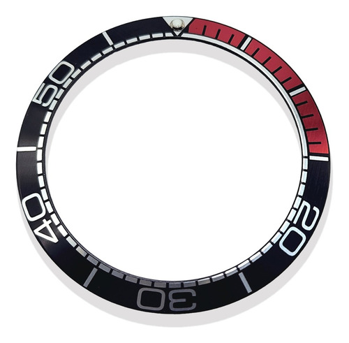 Bisel Negro Y Rojo 42mm Compatible Omega Seamaster 600mts