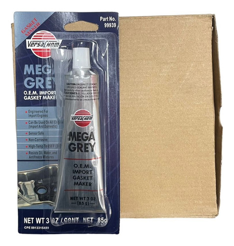 Silicon Gris Para  Alta Temperatura Mega Grey 85ml 