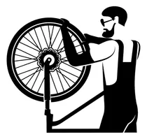 Comprar Calcos Logo Taller De Bicicletas Bicicletería 10cm X 36 Unid