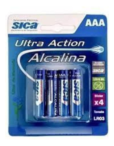 Pilas Aaa Alcalinas 1,5v Blister X 4 Sica No Recargable