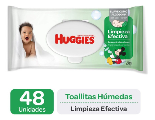 Pack 4 Toallitas Huggies Limpieza Efectiva 