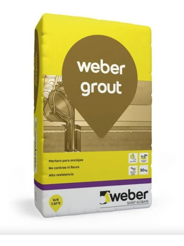 Mortero Anclaje Cementicio Weber Grout 30kg Weber Sibaco